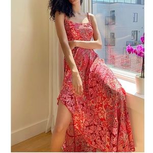 NWT Free People Intimately Forever Yours Red Maxi Dress size small